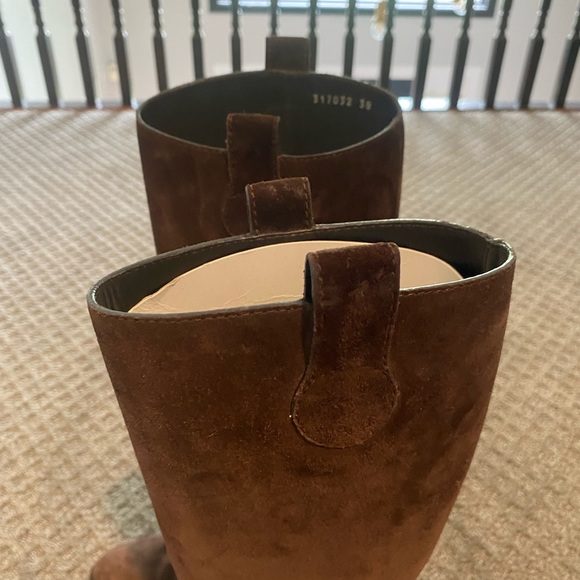 Gucci Leather /Suede script logo knee boots - Picture 4 of 7